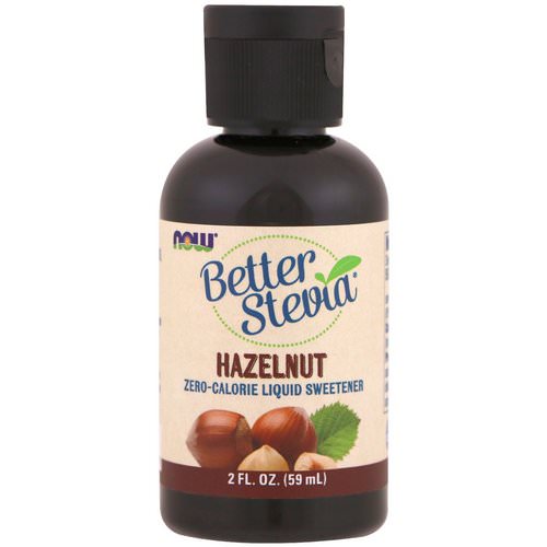 Now Foods, Better Stevia, Zero-Calorie Liquid Sweetener, Hazelnut, 2 fl oz (59 ml) فوائد