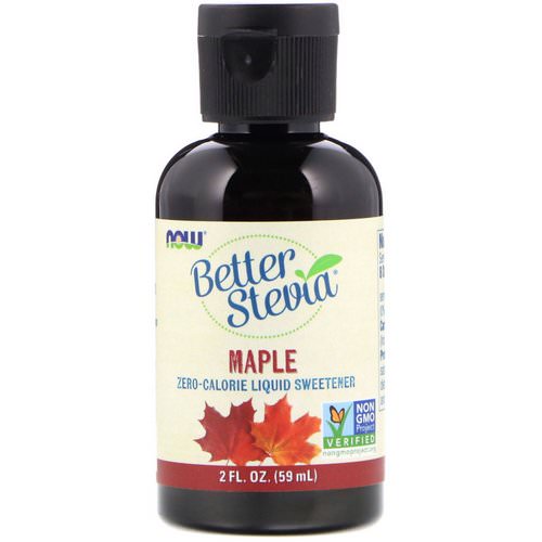 Now Foods, Better Stevia, Zero-Calorie Liquid Sweetener, Maple, 2 fl oz (59 ml) فوائد