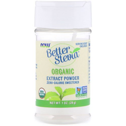 Now Foods, BetterStevia, Organic Extract Powder, 1 oz (28 g) فوائد