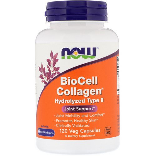Now Foods, BioCell Collagen, Hydrolyzed Type II, 120 Veg Capsules فوائد