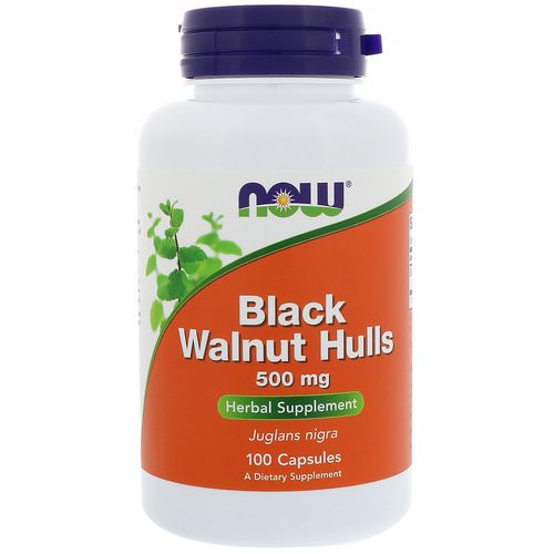 Now Foods, Black Walnut Hulls, 500 mg, 100 Capsules فوائد