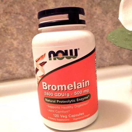 Now Foods Bromelain - Bromelain, الهضم, المكملات