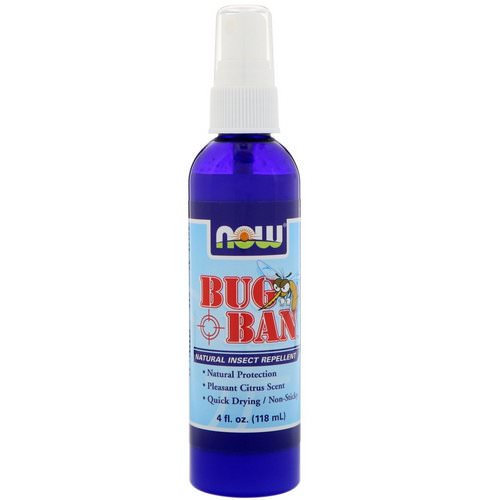 Now Foods, Bug Ban, Natural Insect Repellent, 4 fl oz (118 ml) فوائد