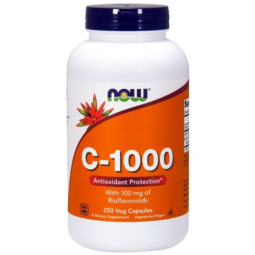 Now Foods, C-1000, With 100 mg of Bioflavonoids, 250 Veg Capsules فوائد