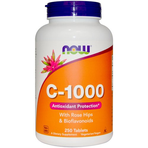 Now Foods, C-1000, With Rose Hips and Bioflavonoids, 250 Tablets فوائد