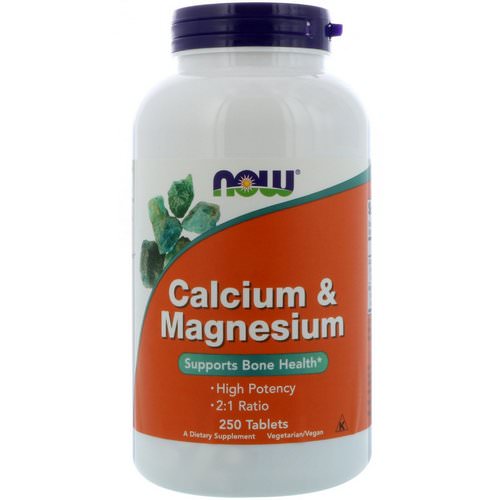 Now Foods, Calcium & Magnesium, 250 Tablets فوائد
