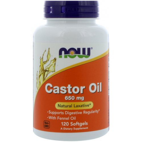 Now Foods, Castor Oil, 650 mg, 120 Softgels فوائد