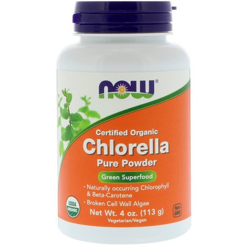 Now Foods, Certified Organic Chlorella, Pure Powder, 4 oz (113 g) فوائد