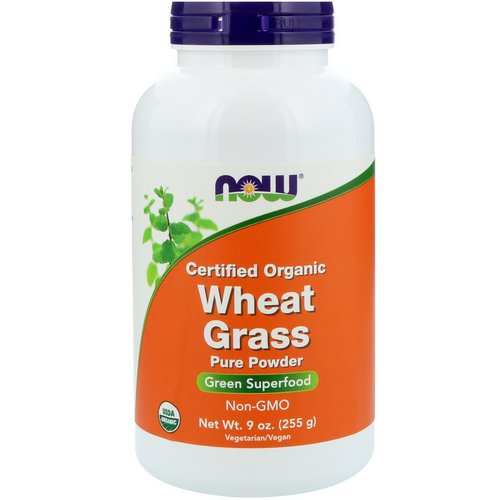 Now Foods, Certified Organic Wheat Grass, 9 oz (255 g) فوائد