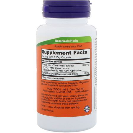 Now Foods, Chaste Berry Vitex Extract, 300 mg, 90 Veg Capsules:Chaste Berry Vitex, المعالجة المثلية