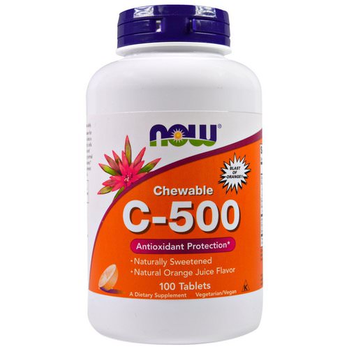 Now Foods, Chewable C-500, Orange Juice Flavor, 100 Tablets فوائد