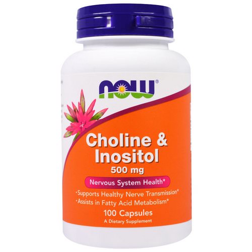 Now Foods, Choline & Inositol, 500 mg, 100 Capsules فوائد