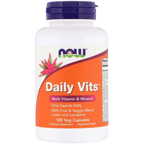 Now Foods, Daily Vits, Multi Vitamin & Mineral, 120 Veg Capsules فوائد