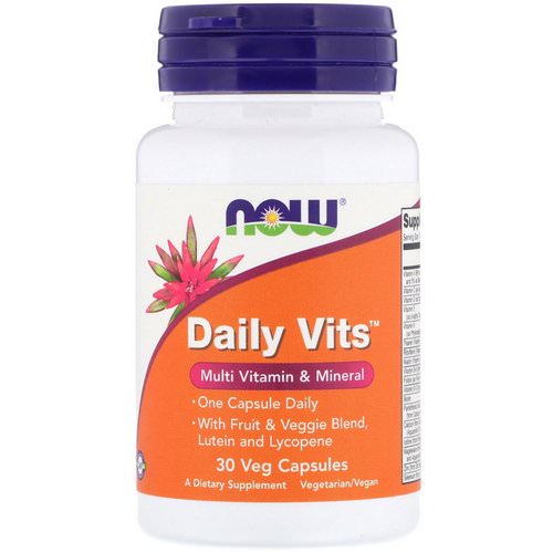 Now Foods, Daily Vits, Multi Vitamin & Mineral, 30 Veg Capsules فوائد