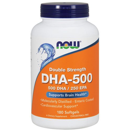 Now Foods, DHA-500/EPA-250, Double Strength, 180 Softgels فوائد