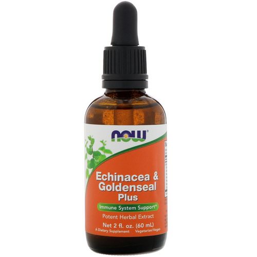 Now Foods, Echinacea & Goldenseal Plus, 2 fl oz (60 ml) فوائد