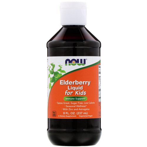 Now Foods, Elderberry Liquid for Kids, 8 fl oz (237 ml) فوائد
