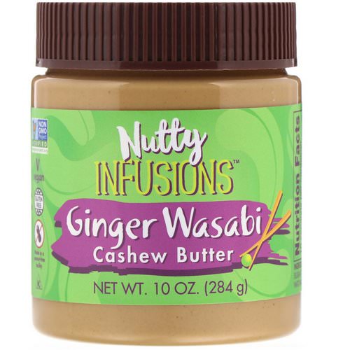 Now Foods, Ellyndale Naturals, Nutty Infusions, Ginger Wasabi Cashew Butter, 10 oz (284 g) فوائد