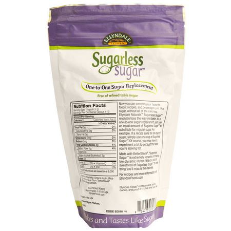 Now Foods, Ellyndale Naturals, Sugarless Sugar, 18 oz (510 g):ستيفيا, الإريثريت,ل