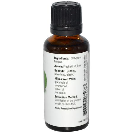 Now Foods, Essential Oils, Lime, 1 fl oz (30 ml):Lime Oil, Uplift