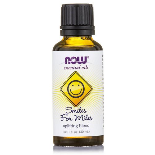 Now Foods, Essential Oils, Smiles for Miles, Uplifting Blend, 1 fl oz (30 ml) فوائد