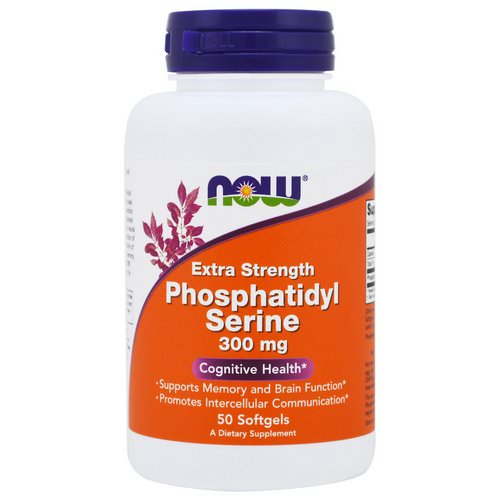 Now Foods, Extra Strength Phosphatidyl Serine, 300 mg, 50 Softgels فوائد