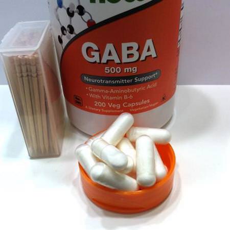 Now Foods, GABA, 500 mg, 200 Veg Capsules