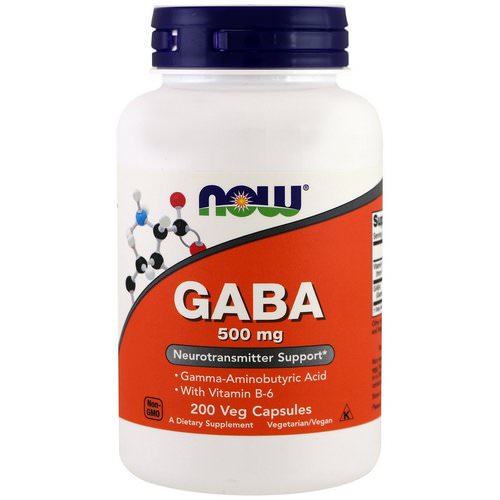 Now Foods, GABA, 500 mg, 200 Veg Capsules فوائد