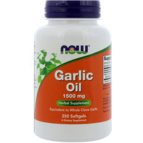 Now Foods, Garlic Oil, 1,500 mg, 250 Softgels فوائد