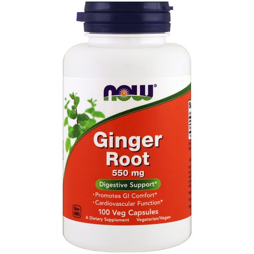 Now Foods, Ginger Root, 550 mg, 100 Veg Capsules فوائد
