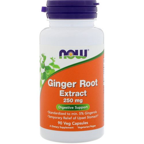 Now Foods, Ginger Root Extract, 250 mg, 90 Veg Capsules فوائد