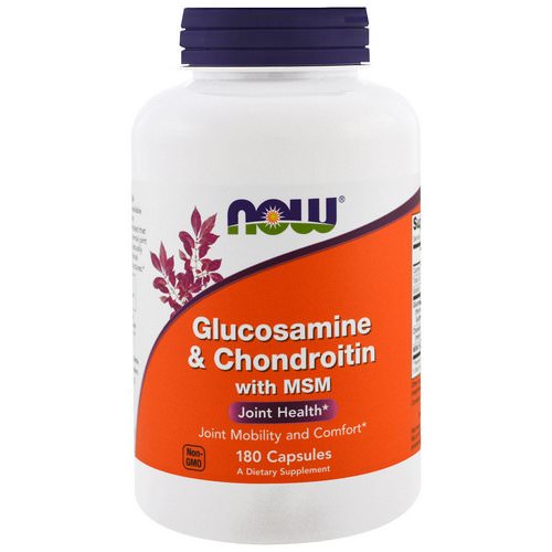 Now Foods, Glucosamine & Chondroitin with MSM, 180 Capsules فوائد
