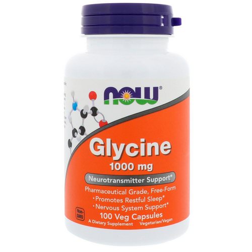 Now Foods, Glycine, 1,000 mg, 100 Veg Capsules فوائد