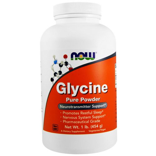 Now Foods, Glycine, Pure Powder, 1 lb (454 g) فوائد