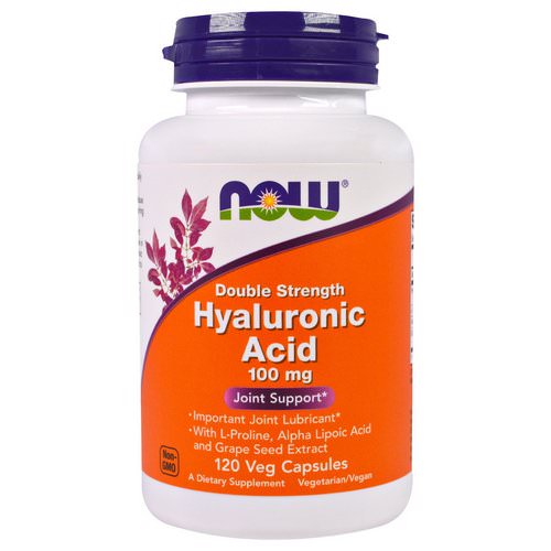Now Foods, Hyaluronic Acid, Double Strength, 100 mg, 120 Veg Capsules فوائد