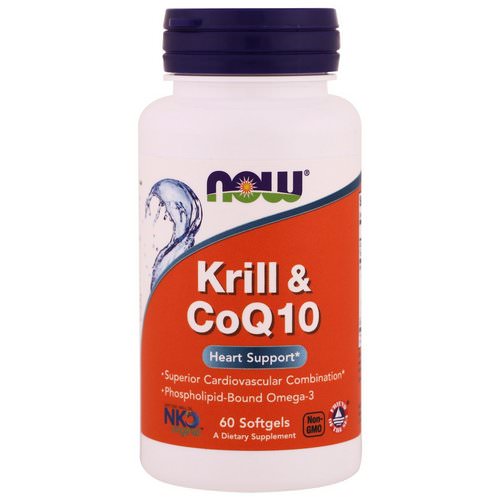 Now Foods, Krill & CoQ10, 60 Softgels فوائد