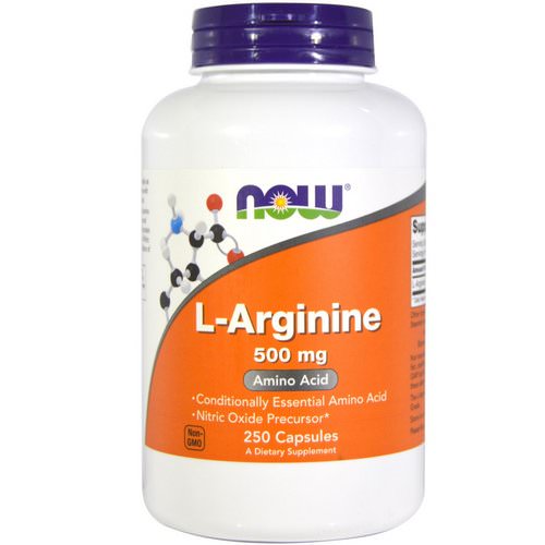Now Foods, L-Arginine, 500 mg, 250 Capsules فوائد