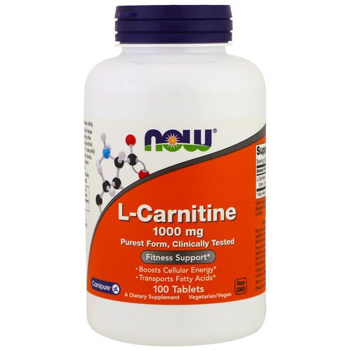 Now Foods, L-Carnitine, 1000 mg, 100 Tablets فوائد