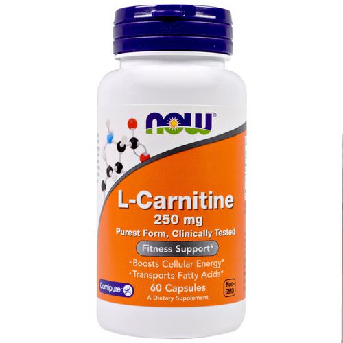 Now Foods, L-Carnitine, 250 mg, 60 Capsules فوائد