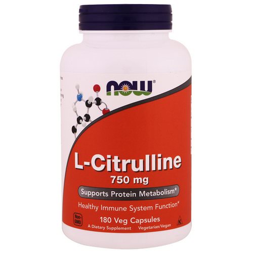 Now Foods, L-Citrulline, 750 mg, 180 Veg Capsules فوائد