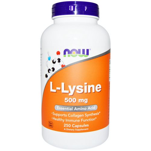 Now Foods, L-Lysine, 500 mg, 250 Capsules فوائد