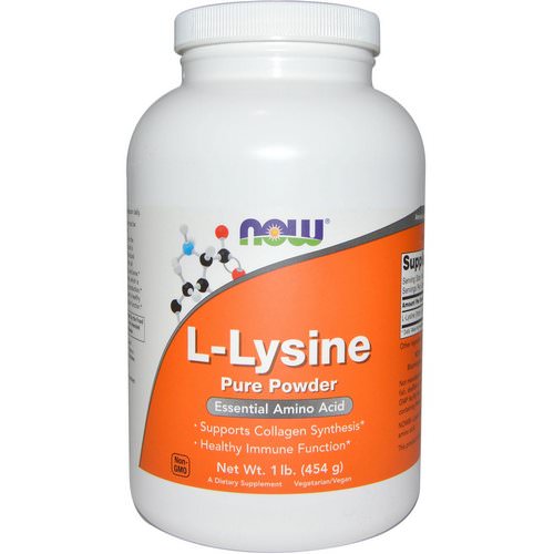 Now Foods, L-Lysine Pure Powder, 1 lb (454 g) فوائد