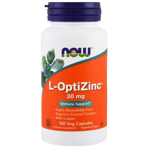 Now Foods, L-OptiZinc, 30 mg, 100 Veg Capsules فوائد