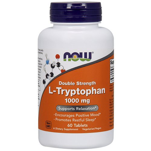 Now Foods, L-Tryptophan, Double Strength, 1,000 mg, 60 Tablets فوائد