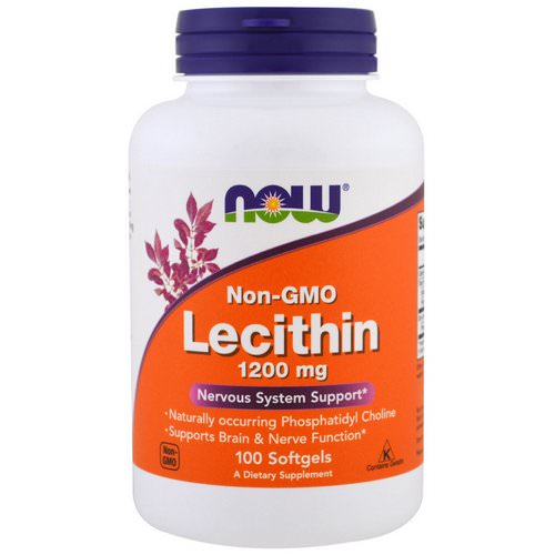 Now Foods, Lecithin, 1200 mg, 100 Softgels فوائد