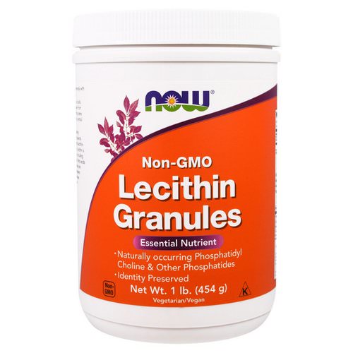 Now Foods, Lecithin Granules, Non-GMO, 1 lb (454 g) فوائد