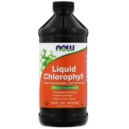 Now Foods, Liquid Chlorophyll, Mint Flavor, 16 fl oz (473 ml) فوائد