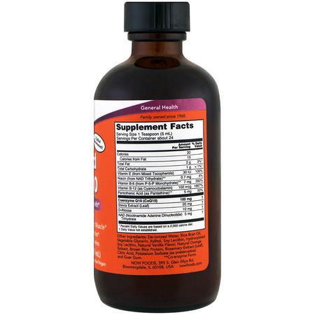 Now Foods, Liquid CoQ10, 4 fl oz (118 ml):أنزيم Q10, CoQ10