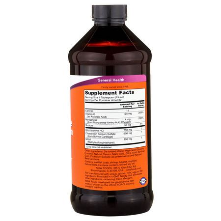 Now Foods, Liquid Glucosamine & Chondroitin, with MSM, Citrus, 16 fl oz (473 ml):الجل,ك,زامين ش,ندر,يتن, المفصل