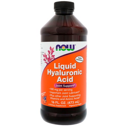 Now Foods, Liquid Hyaluronic Acid, Berry Flavor, 100 mg, 16 fl oz (473 ml) فوائد